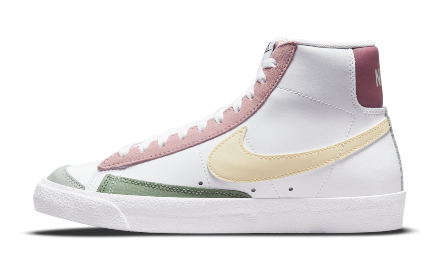 Nike Blazer Mid 77 Blanc Rosa Verd Groc — El clàssic retro que necessites