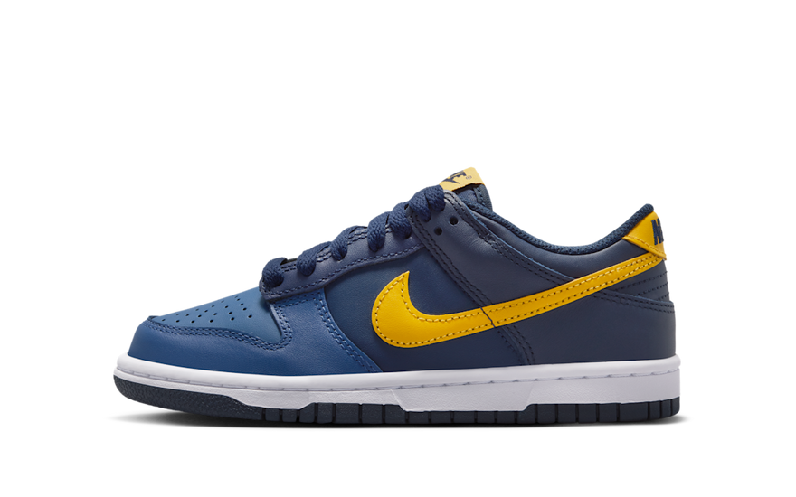 Nike Dunk Low Midnight Navy Obsidian Maize — Urban retro with vibrant contrast