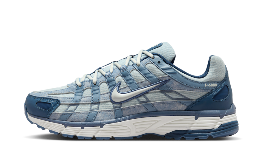 Nike P-6000 SE Worn Blue Denim: washed denim and urban style
