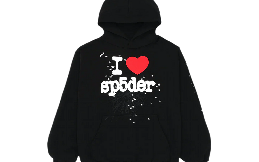 Sp5der I Heart SP5 Mikina Černá — Černá mikina, která definuje tvůj městský styl
