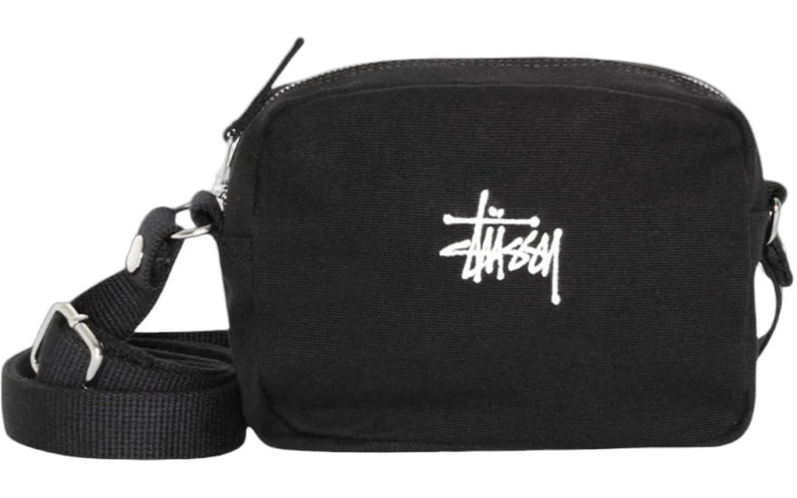 Stussy Canvas Pouch Black: El estuche streetwear imprescindible