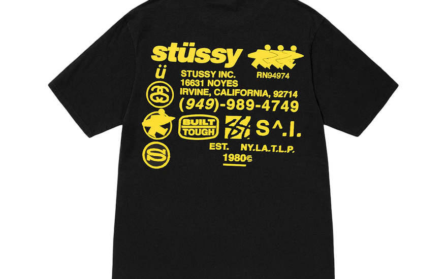 Stussy DNA Pigment Dyed T-Shirt Black: la camiseta oversize que define el streetwear de 2026
