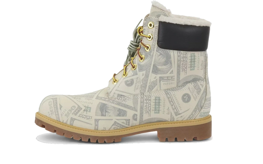 Timberland 6" Premium Waterproof Boot Supreme x MM6 Maison Margiela $100 Bills" — La bota que redefine el streetwear