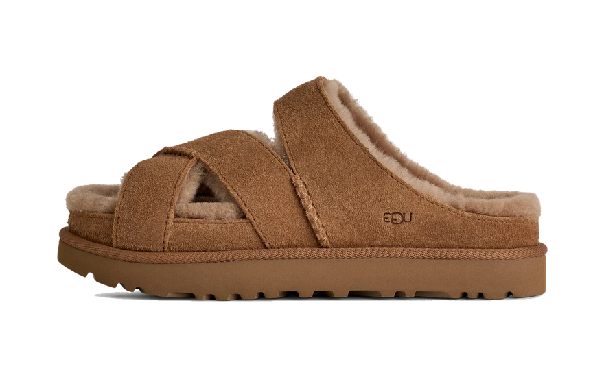 UGG Greenport Cross Strap Slide Chestnut: la sandalia que traduce el confort UGG al verano