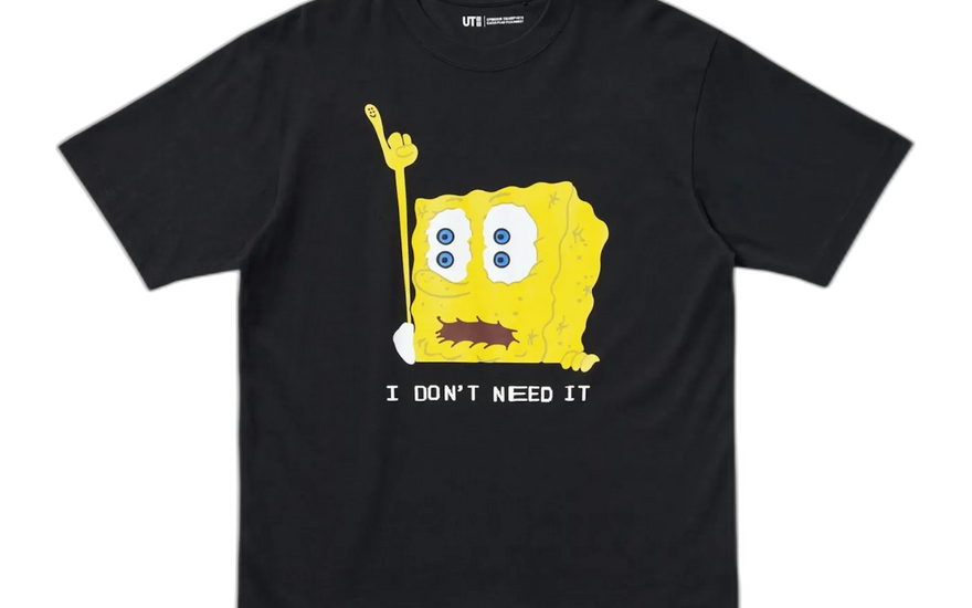Uniqlo x CPFM Spongebob Squarepants UT Graphic T-Shirt Black — Estilo urbano y confort imprescindible