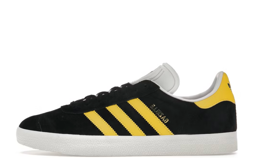 Adidas Gazelle Black Impact Yellow — Gazelle in black suede with a touch of Impact Yellow