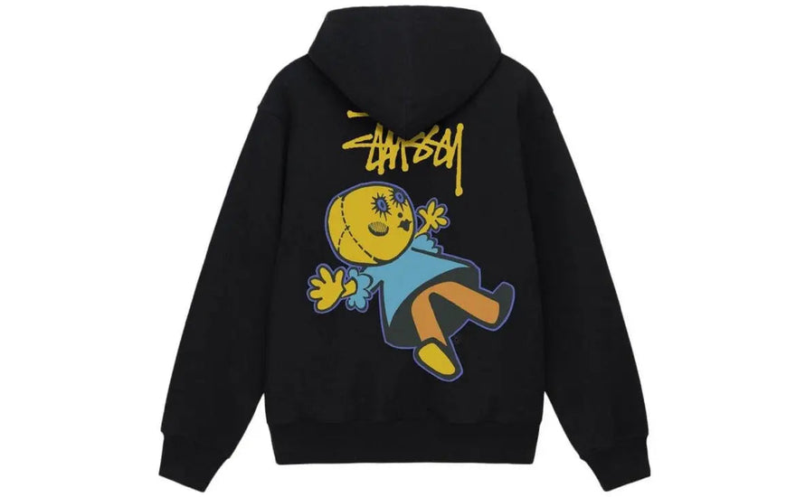 Stussy Dollie Zip Hoodie Black: zip-up sweatshirt for urban style and comfort