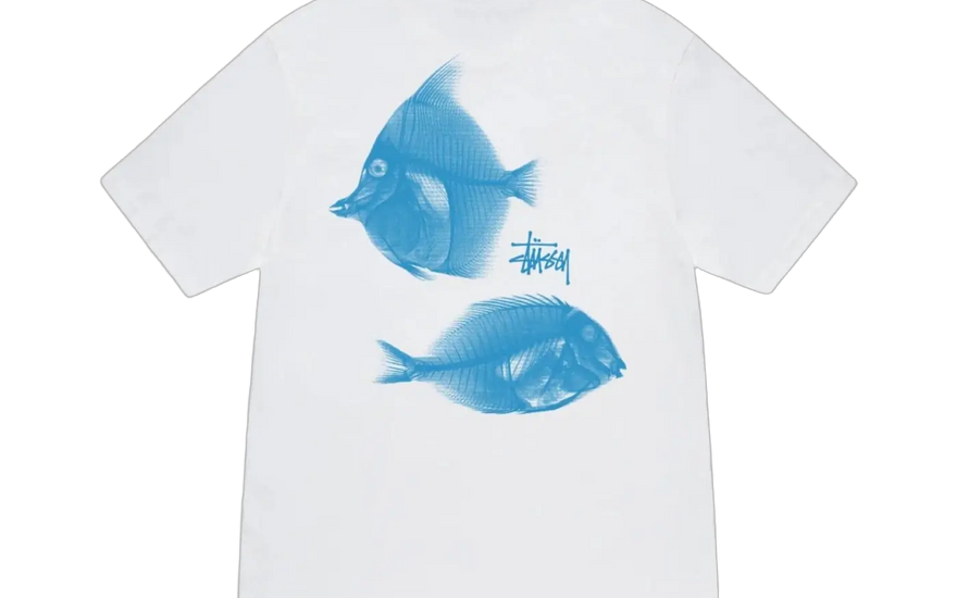Stussy X-Ray Fishin Tee White: la camiseta streetwear que impone actitud