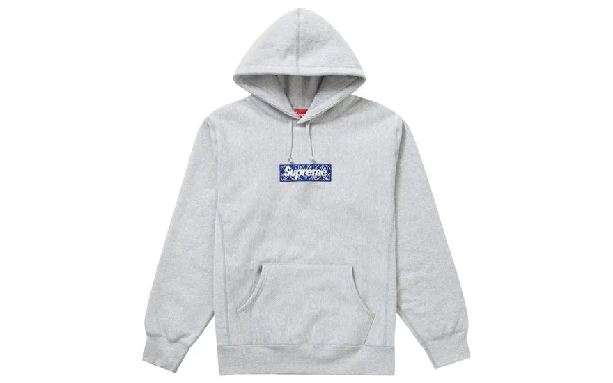 Supreme Bandana Box Logo Hoodie Heather Grey: de trui die je look transformeert