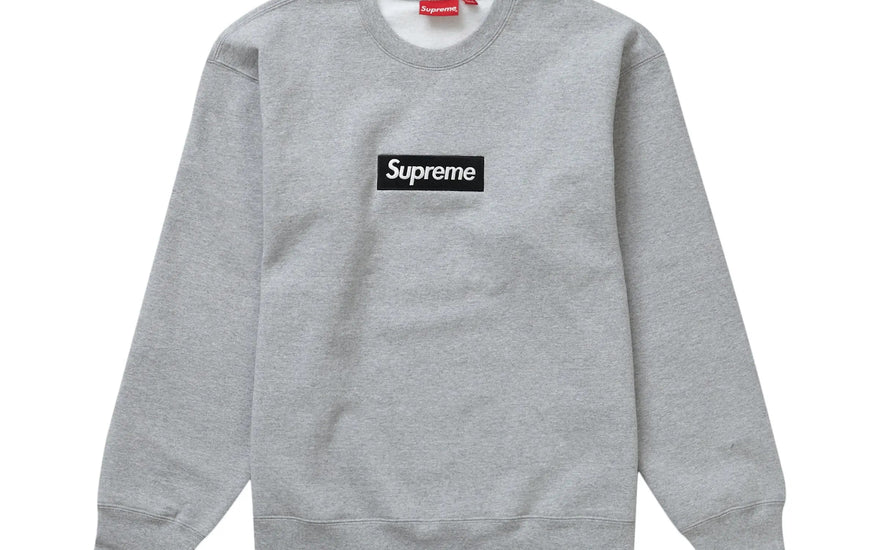 Supreme Box Logo Crewneck (FW22) - Grey: Essential Box Logo Sweatshirt for your streetwear