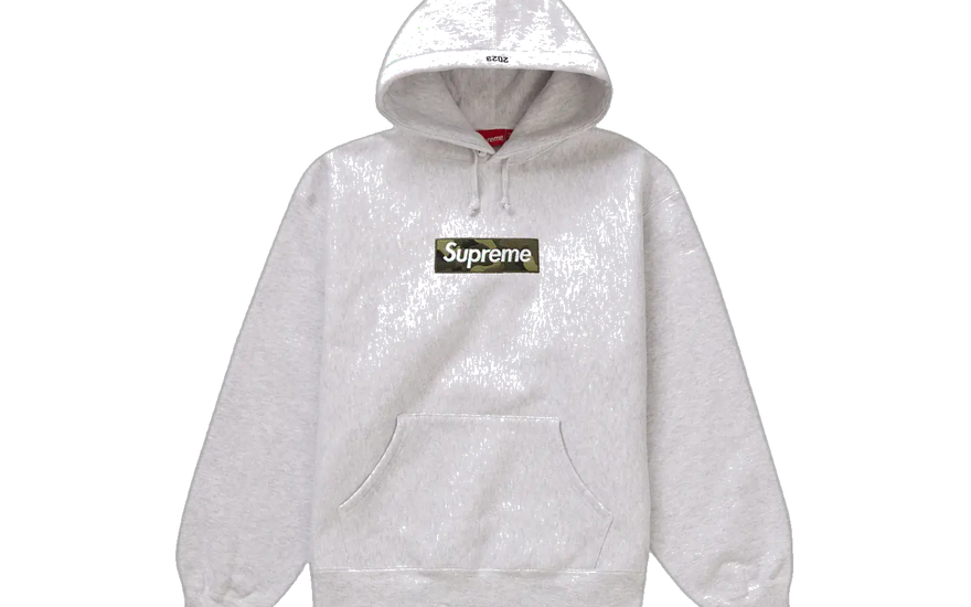Bluza z kapturem Supreme Box Logo (FW23) w kolorze popielatym — Kultowa bluza, która podniesie Twój streetwear