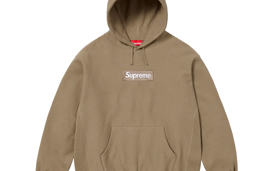 Supreme Box Logo Hooded Sweatshirt (FW23) - Dark Sand: la sudadera imprescindible de la temporada