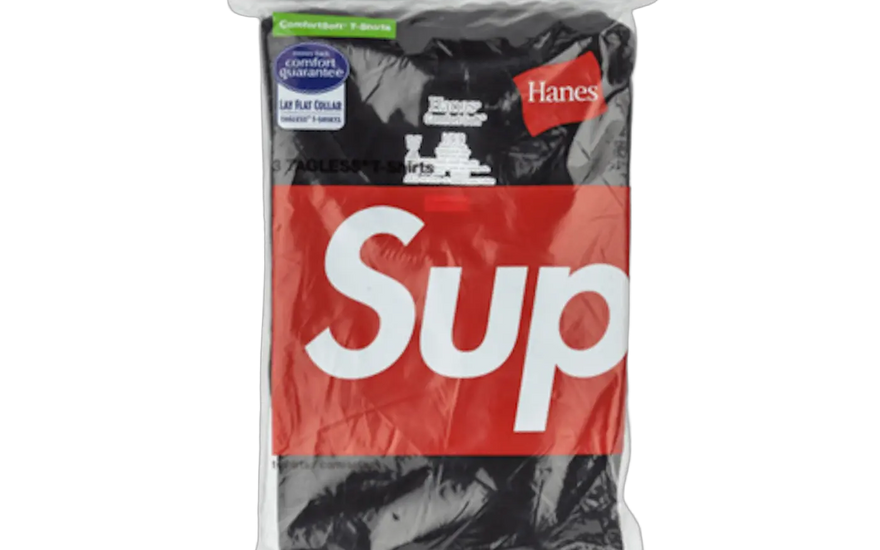 Supreme Hanes Tagless Tees (3 Pack) Black — The black basic that transforms your look