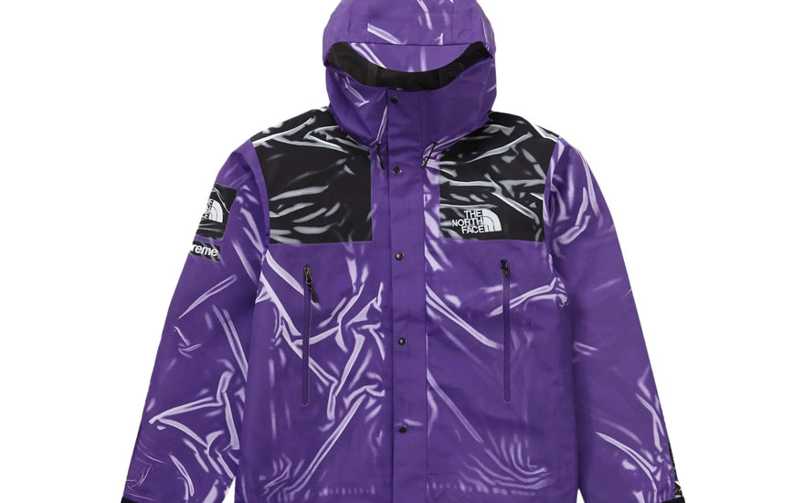 Supreme The North Face Printed Taped Seam Shell Trompe Loeil Jacket - Purple: Urban style and all-weather durability