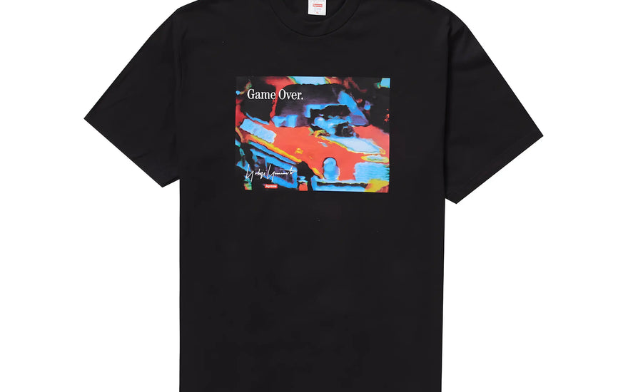 Supreme Yohji Yamamoto Game Over Tee - Black: the must-have co-lab tee for FW20