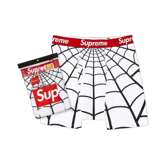 Supreme x Hanes Spider-Man Boxer Briefs (2 Pack) White: el básico SS26 que convierte a Spidey en ropa interior de culto