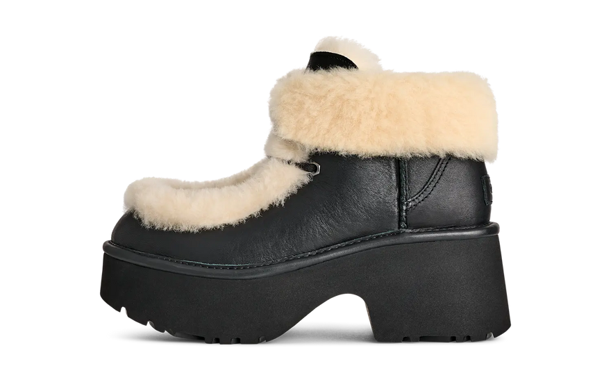 UGG Esmee Leather Lace Up Boot Black: Stylish and warm leather boots for autumn 