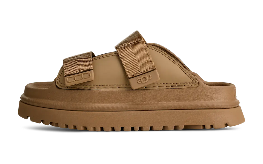 UGG GoldenGlow Slide Dark Sand (Copii) — Sandale cu stil și confort