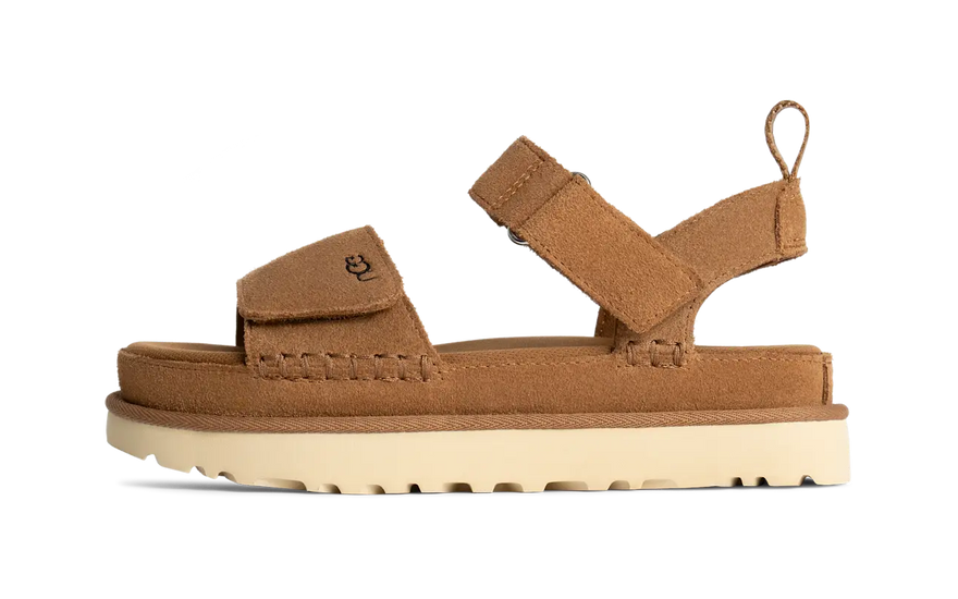 UGG Goldenstar platformové sandály kaštanové — Platformové sandály kaštanové s stylem a pohodlím