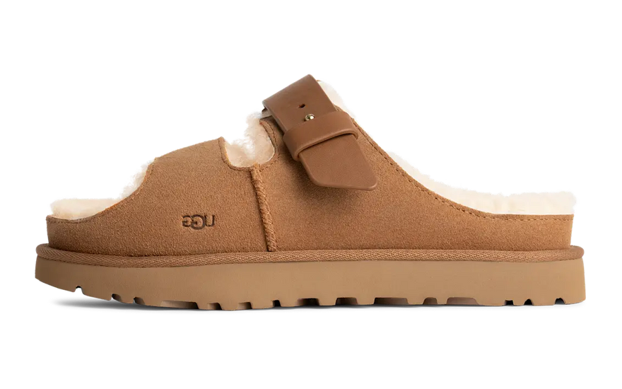 UGG Greenport Strap Slide Kaštanová: Pantofle s městským stylem a pohodlím