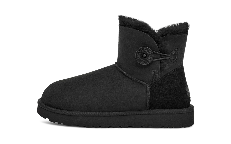 UGG Mini Bailey Button Boot Noir : la mini botte noire dont vous avez besoin cet hiver