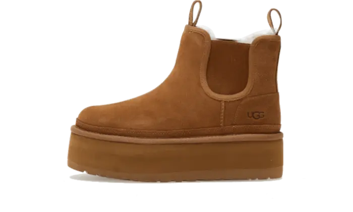 UGG Neumel Platform Chelsea Boot Chestnut: Botek Chelsea na platformie z wełną, kolor kasztanowy