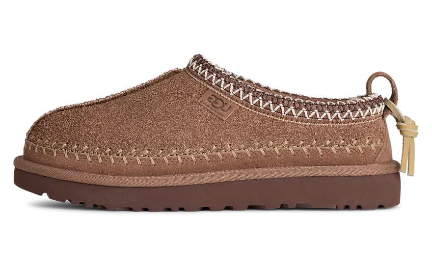 UGG Tasman Biarritz Papuče Rocky Oak — Papuče z broušené kůže a vlny se stylem