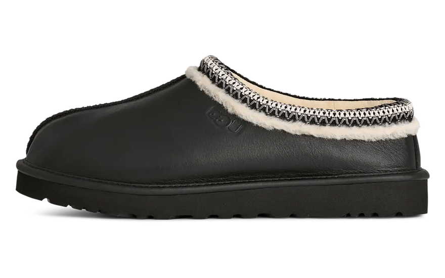 UGG Tasman Noir Papuče Černé: černá domácí obuv s elegancí a pohodlím