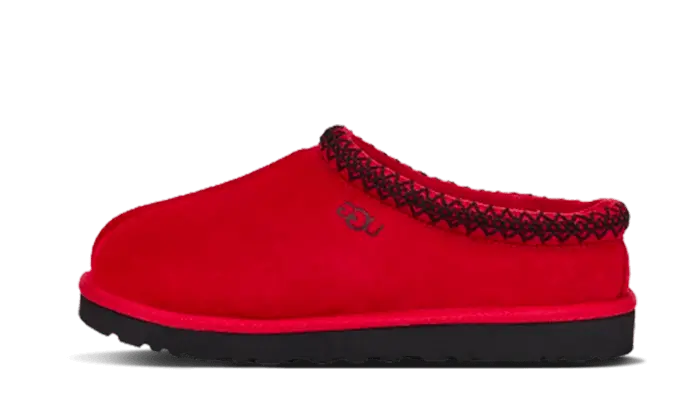 UGG Tasman Slipper Samba Red: red slippers with natural wool and sturdy sole