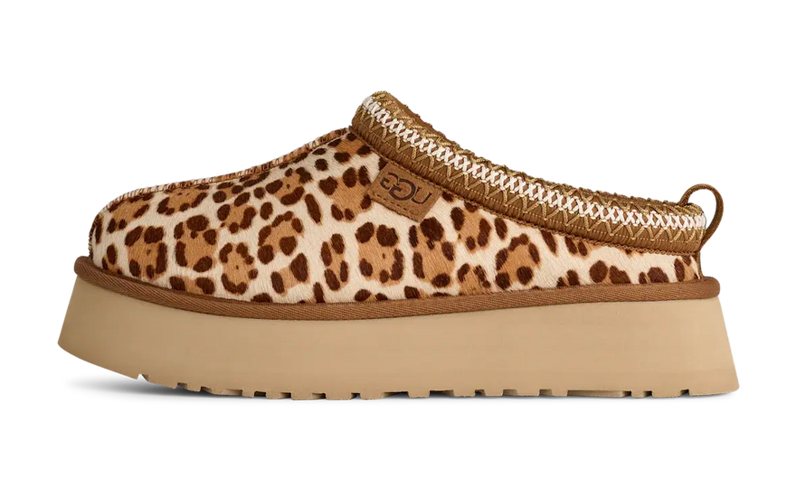 UGG Tazz Plains Slipper Felicity Leopard Jasmine — každodenní luxus a pohodlí