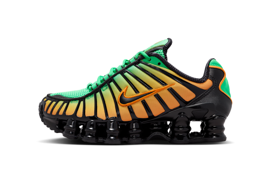 Nike Shox TL Green Shock Bright Ceramic: Bold style and Shox cushioning