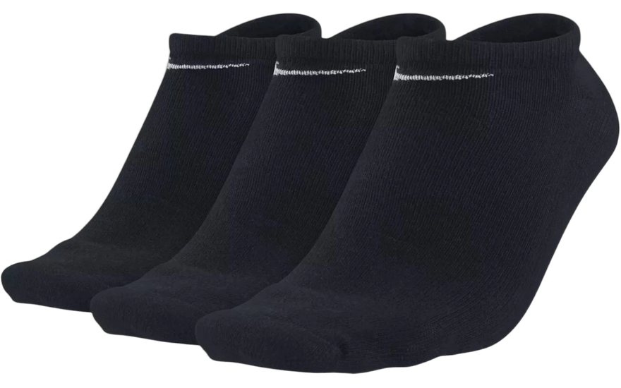Nike Lightweight No Show Socks Black — Calcetines invisibles, ligeros y transpirables