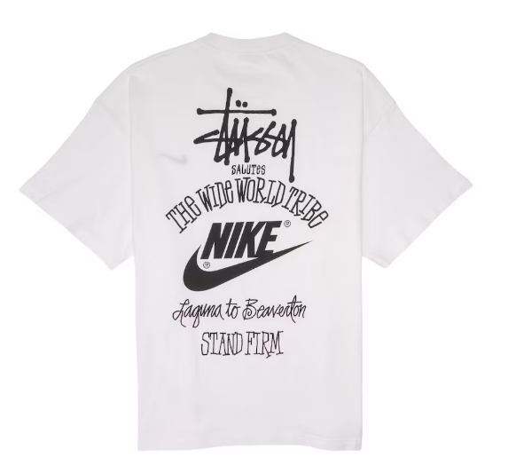 Nike x Stussy The Wide World Tribe T-Shirt White: The trendsetting collaborative t-shirt