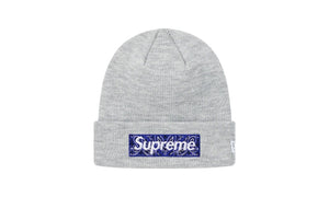 Supreme New Era Box Logo Beanie (FW19) Heather Grey
