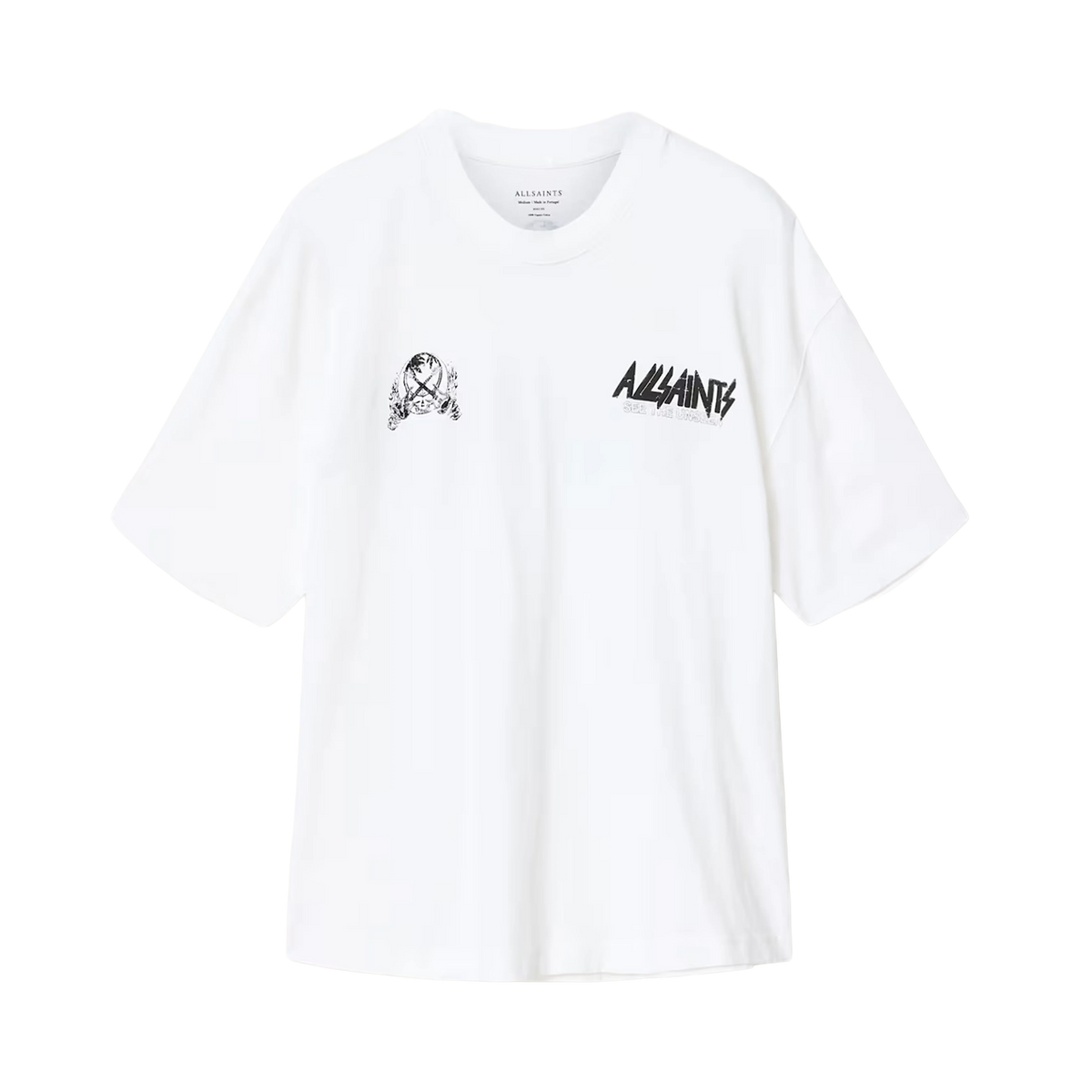 ALLSAINTS Chromium T-Shirt Ashen White