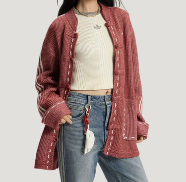 Adidas Originals Chinese New Year FW25 Knit Jacket Red