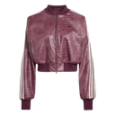 Adidas Pleather Jacket Maroon