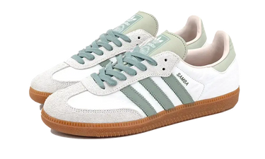 Adidas Samba OG Cloud White Silver Green Next Step