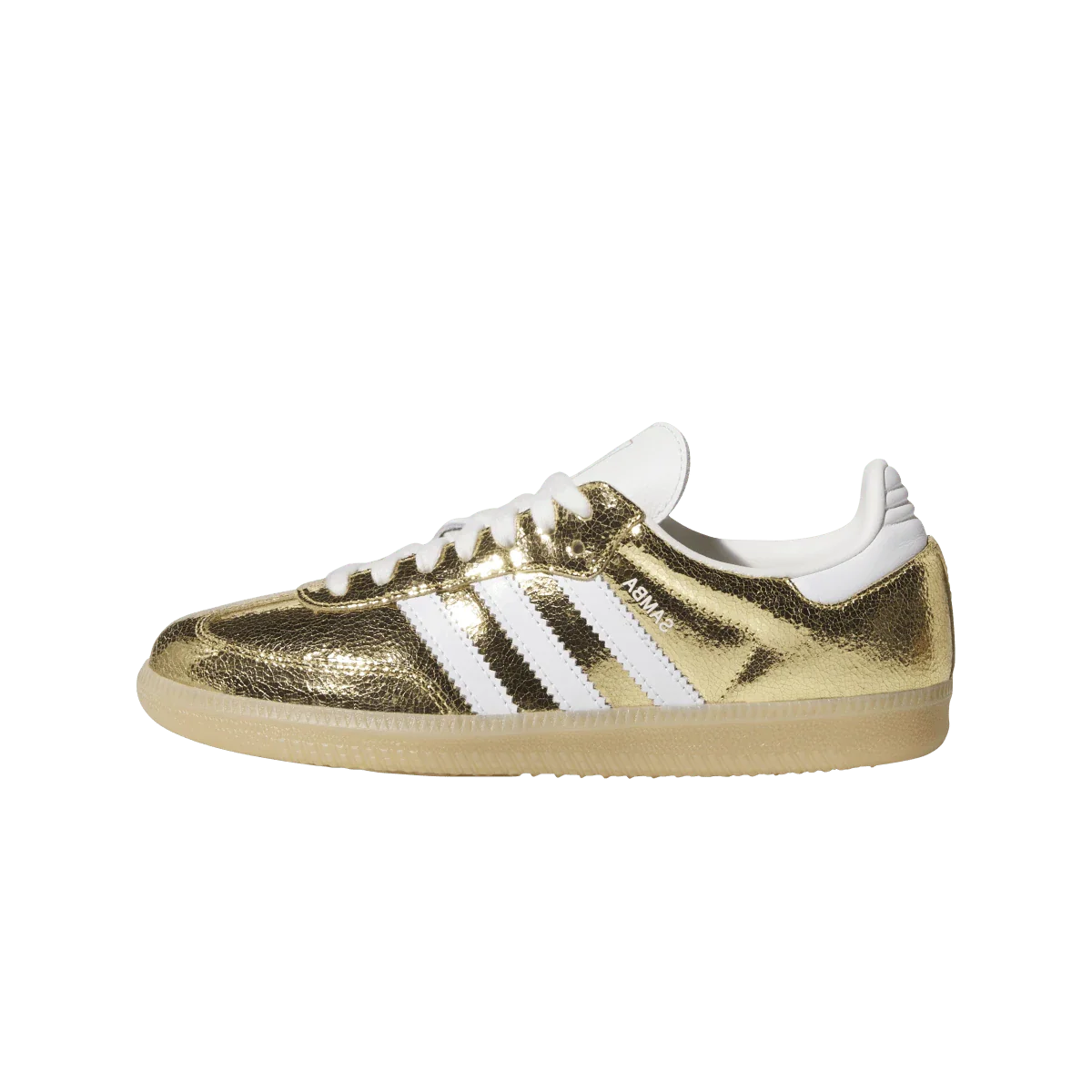 Adidas Samba OG Gold Metallic Cracked Leather (Women's)