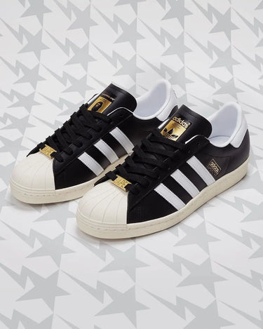 Adidas Superstar 80s Bape Black White Gold (2022) Next Step