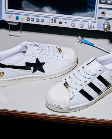 Adidas Superstar Vintage Bape White Black Next Step