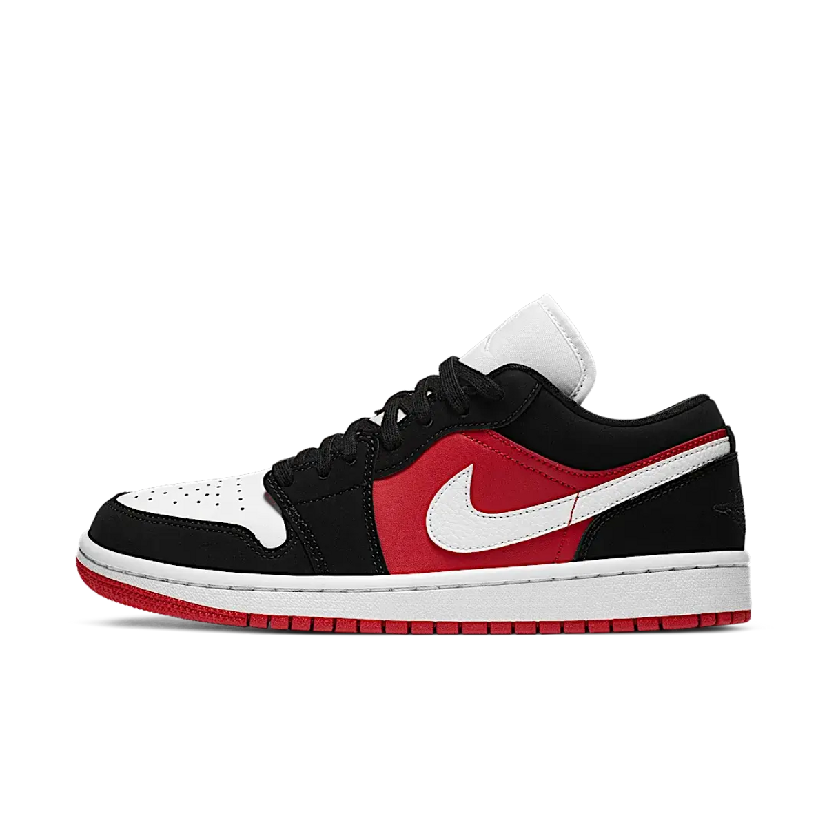 Air Jordan 1 Low Black White Gym Red (Women's)