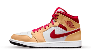 Air Jordan 1 Mid Beige White Red