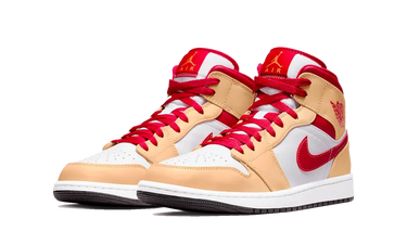 Air Jordan 1 Mid Beige White Red Next Step