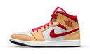 Air Jordan 1 Mid Beige White Red