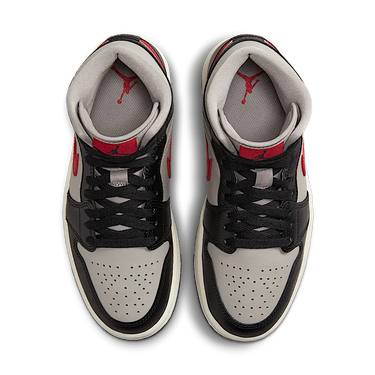 Air Jordan 1 Mid Black College Grey Gym Red