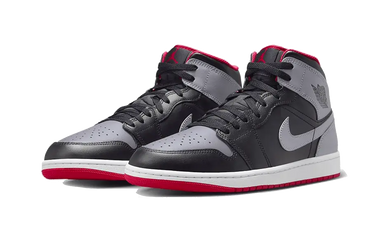 Air Jordan 1 Mid Black Grey Red Next Step