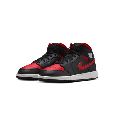 Air Jordan 1 Mid Black Summit White Varsity Red