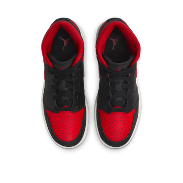 Air Jordan 1 Mid Black Summit White Varsity Red