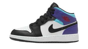 Air Jordan 1 Mid Black Toe Grape (GS)